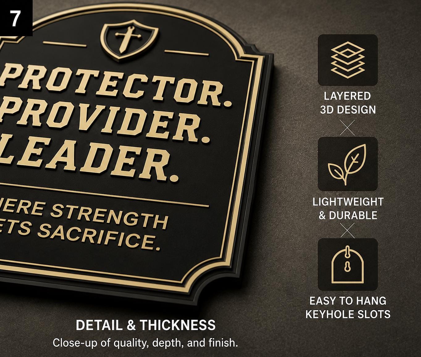 Protector, Provider, Leader Wall Plaque