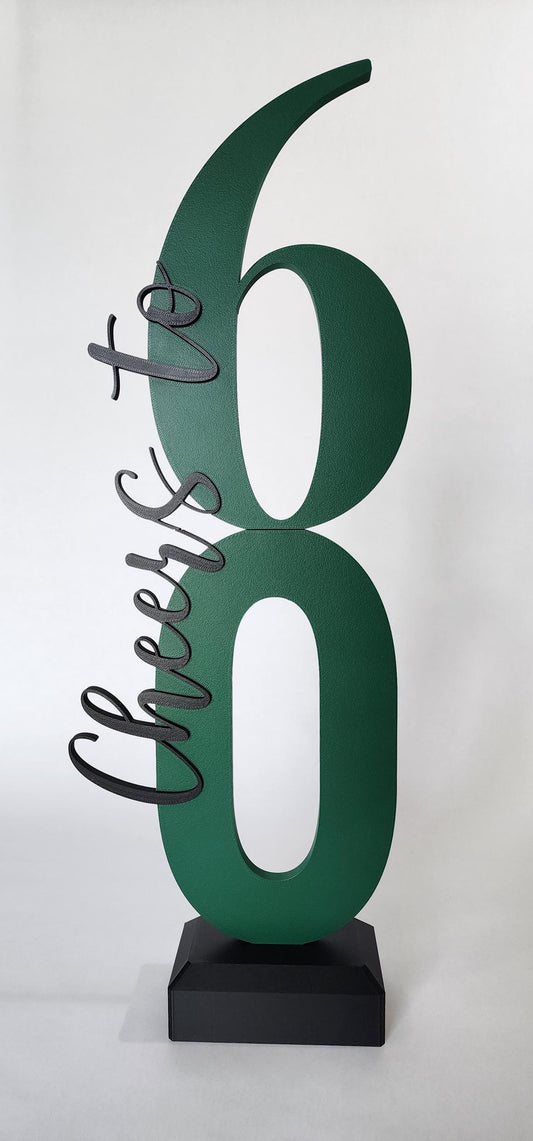 60th Birthday Modern Matte Decorations