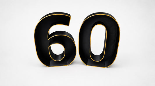 60th Birthday Marquee Table Numbers