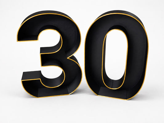30th Anniversary Marquee Table Numbers