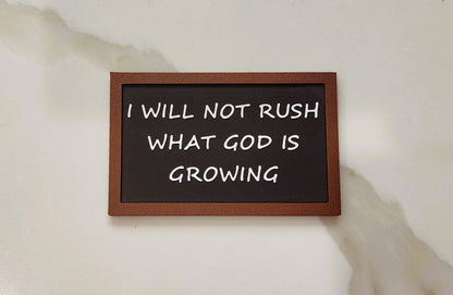 I Will Not Rush What God Is Growing