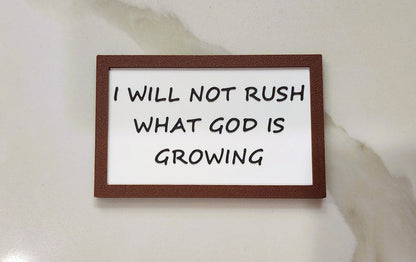 I Will Not Rush What God Is Growing