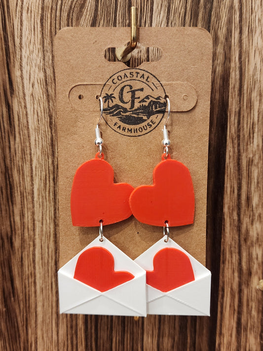 Heart Envelope Earrings