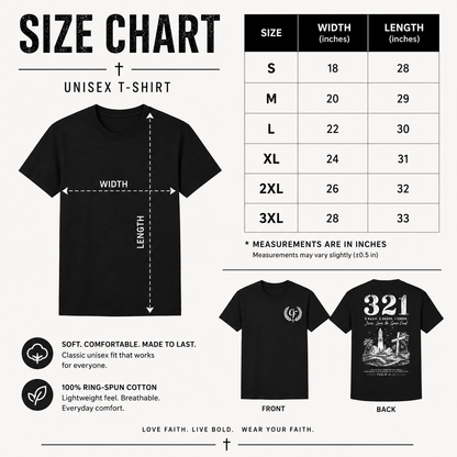 3 Nails 2 Hands 1 Cross Christian Space Coast T-Shirt