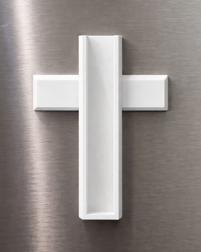 Decorative Magnetic Cross Planter with Glass Insert