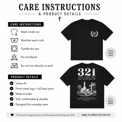 3 Nails 2 Hands 1 Cross Christian Space Coast T-Shirt