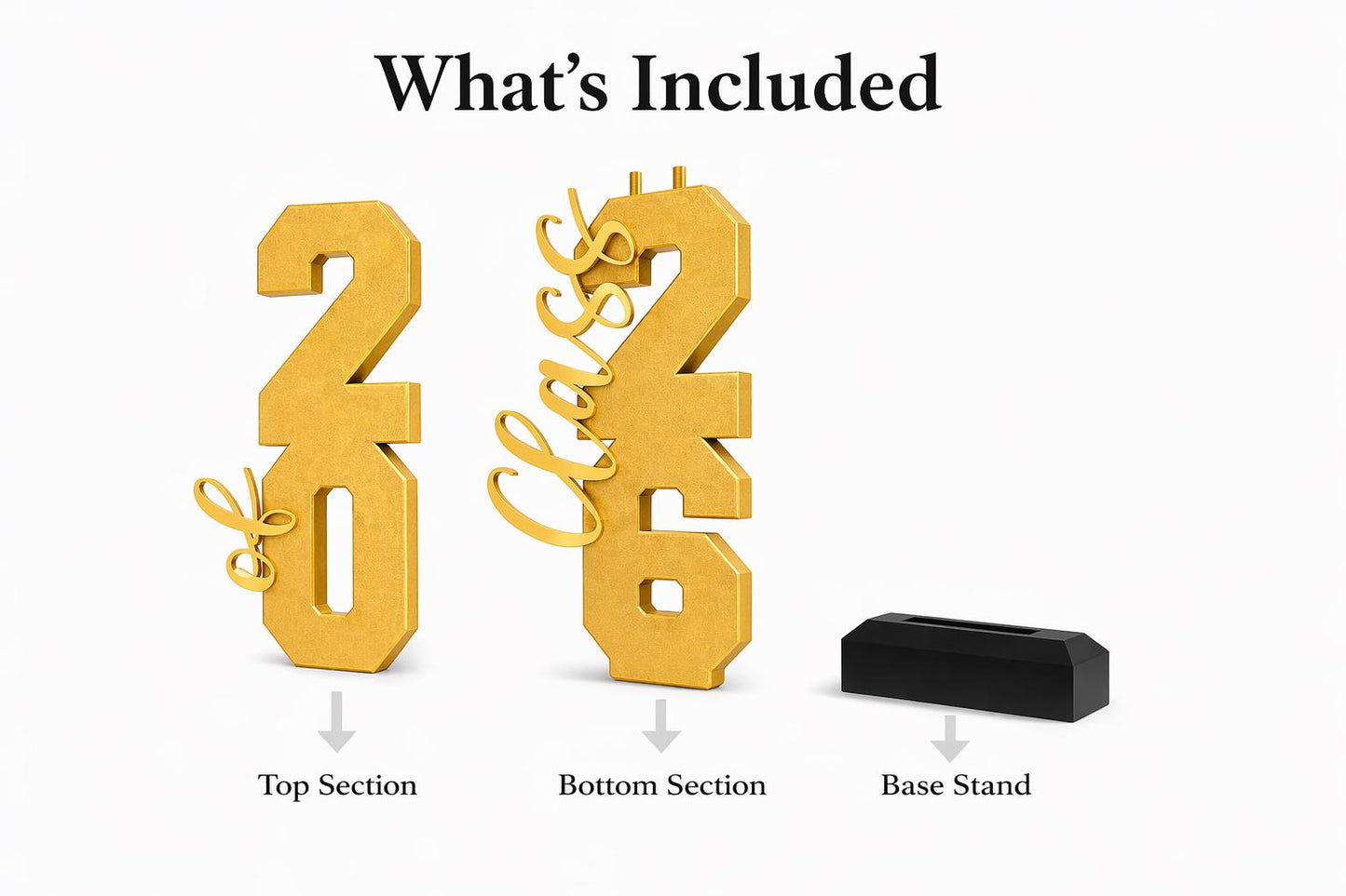 Class of 2026/2027 Graduation Metallic Centerpiece