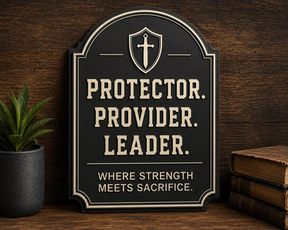 Protector, Provider, Leader Wall Plaque