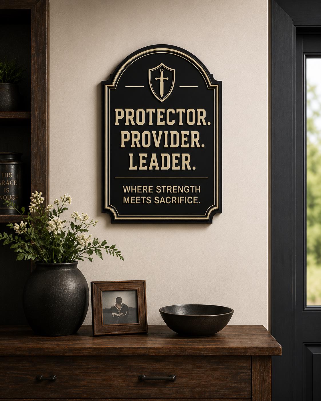 Protector, Provider, Leader Wall Plaque