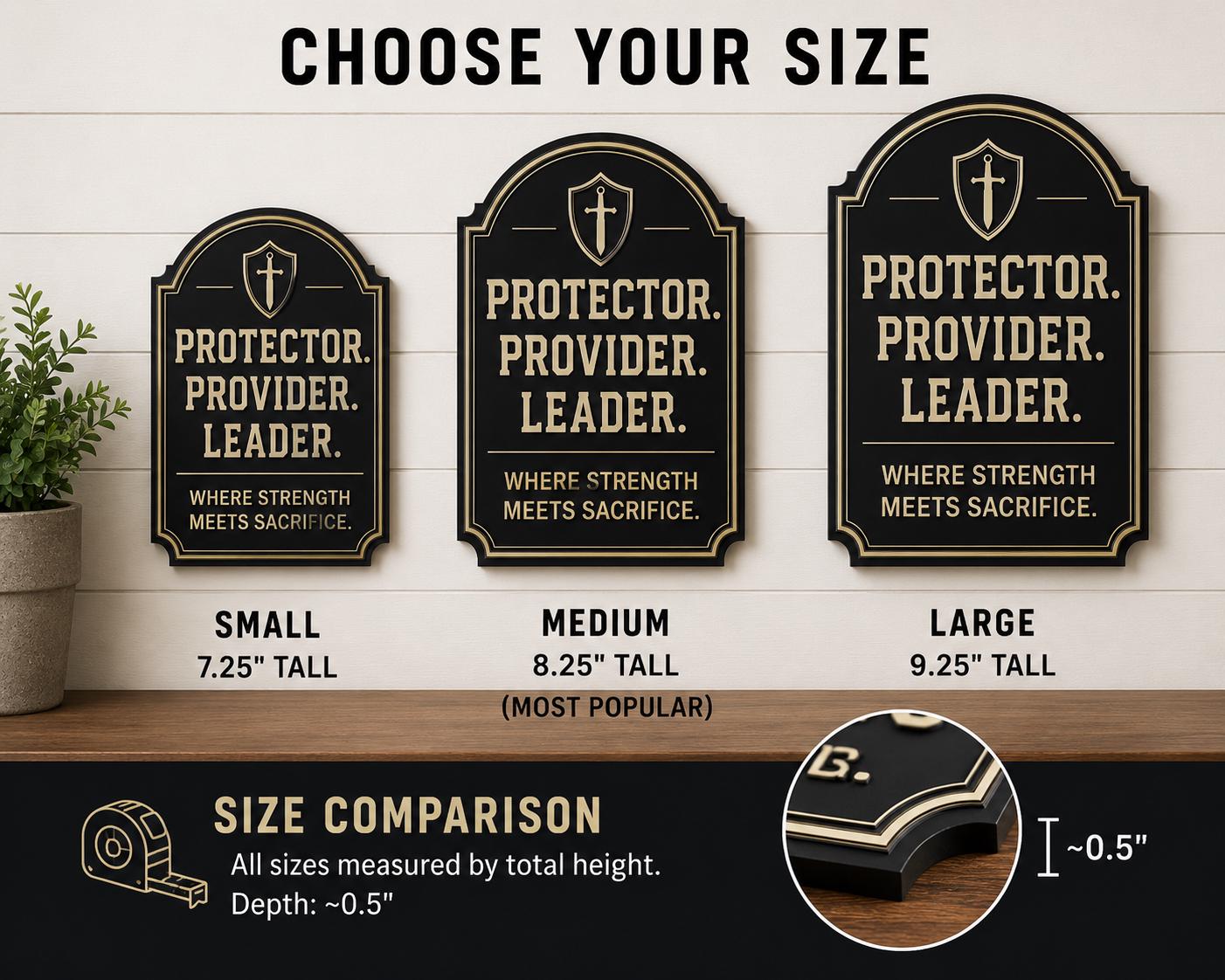 Protector, Provider, Leader Wall Plaque