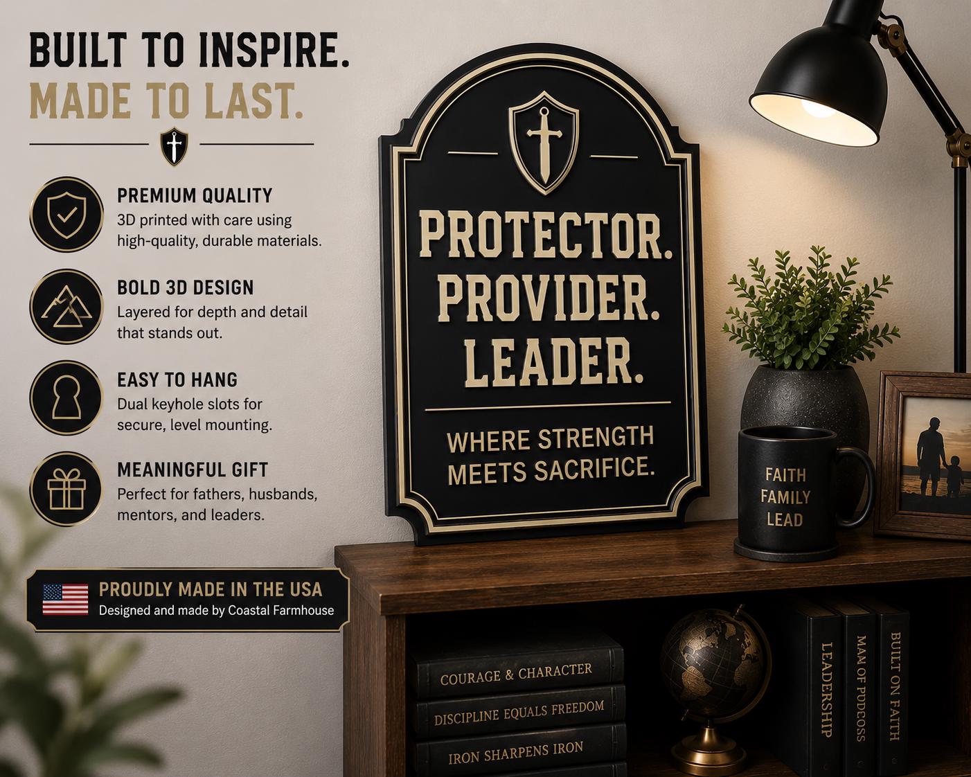 Protector, Provider, Leader Wall Plaque
