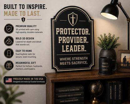 Protector, Provider, Leader Wall Plaque