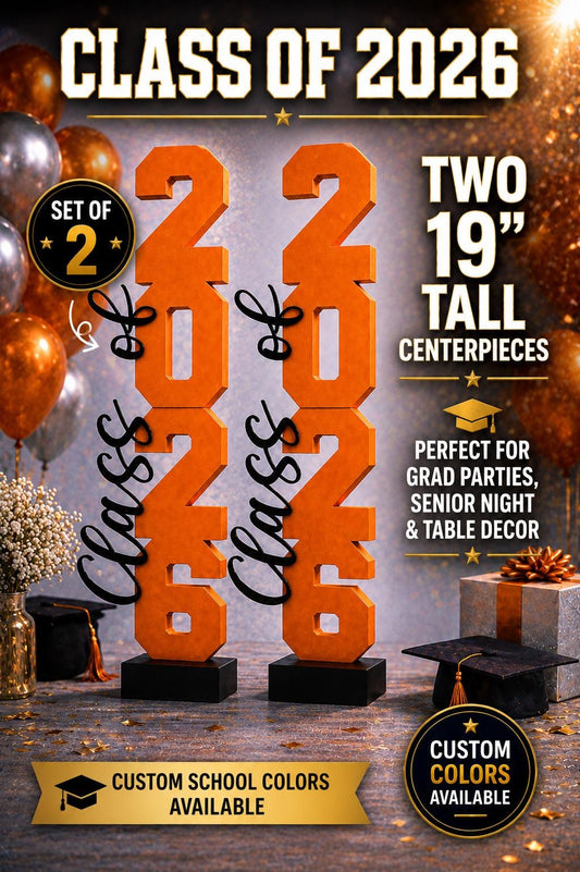 Class of 2026/2027 Graduation Centerpiece Set (2-Pack)
