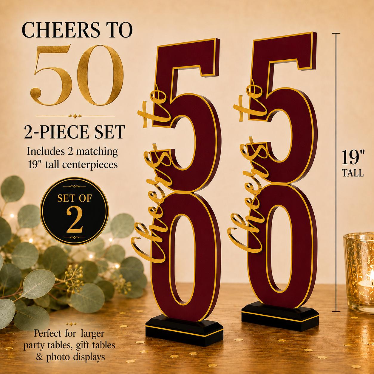 50th Birthday Premium Centerpiece Set