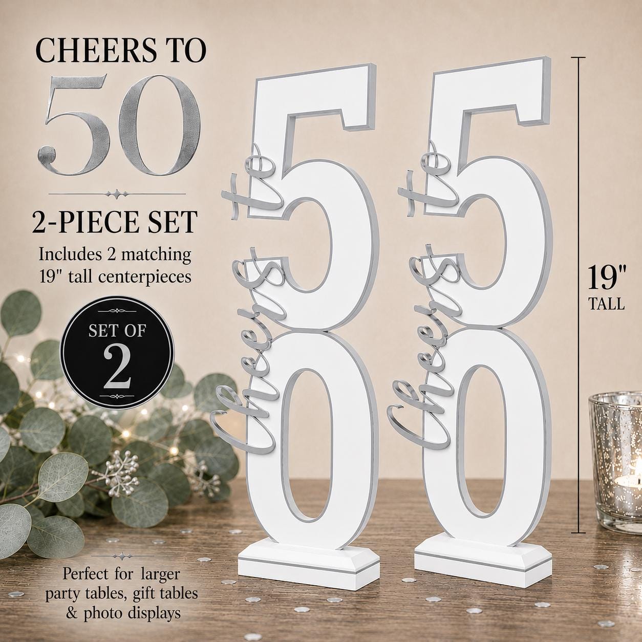 50th Birthday Premium Centerpiece Set