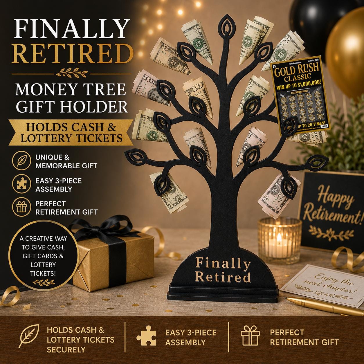 Retirement Money Tree Gift Holder
