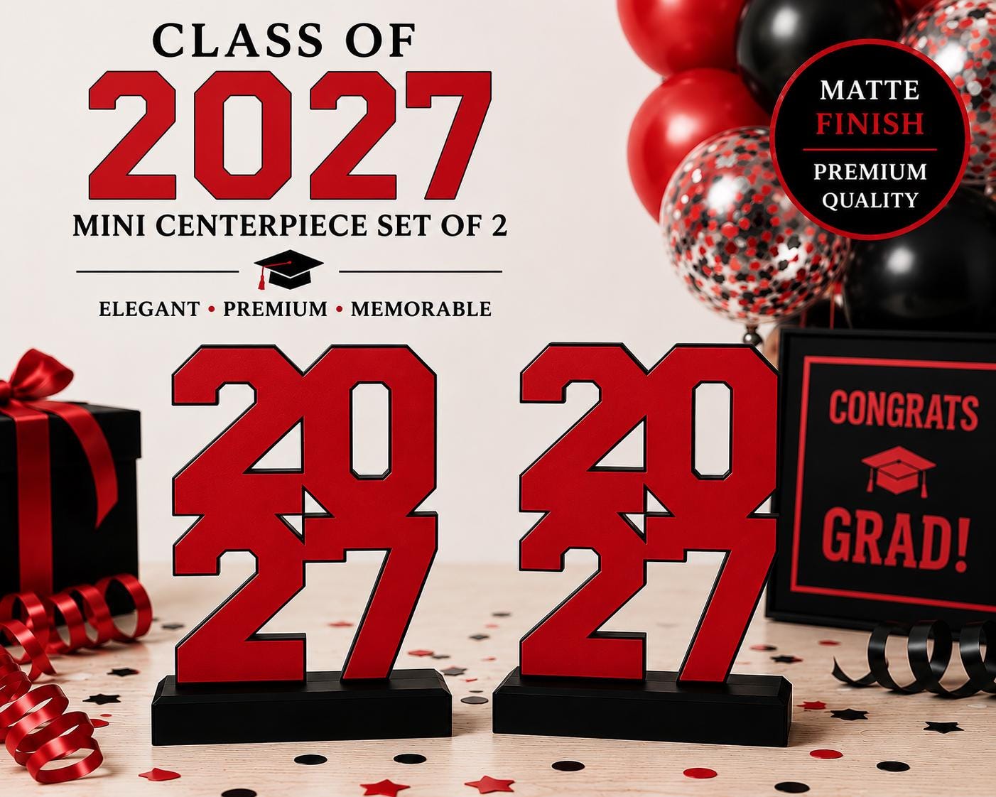 Class of 2027 Graduation Table Decorations