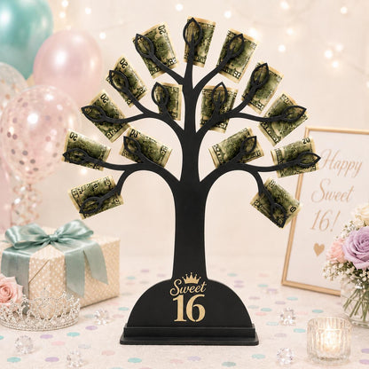16th Birthday Money Tree Gift Holder