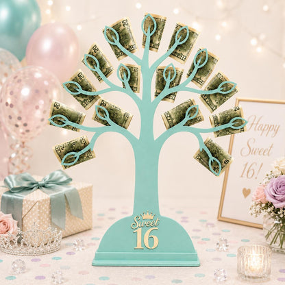 16th Birthday Money Tree Gift Holder