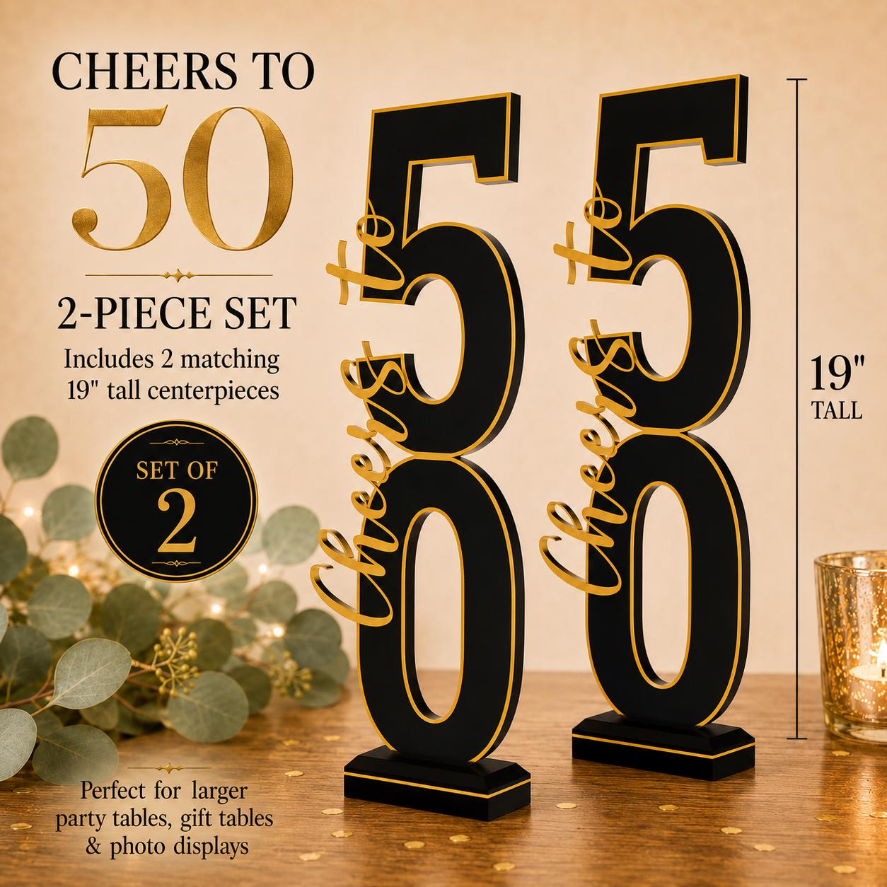 50th Birthday Premium Centerpiece Set