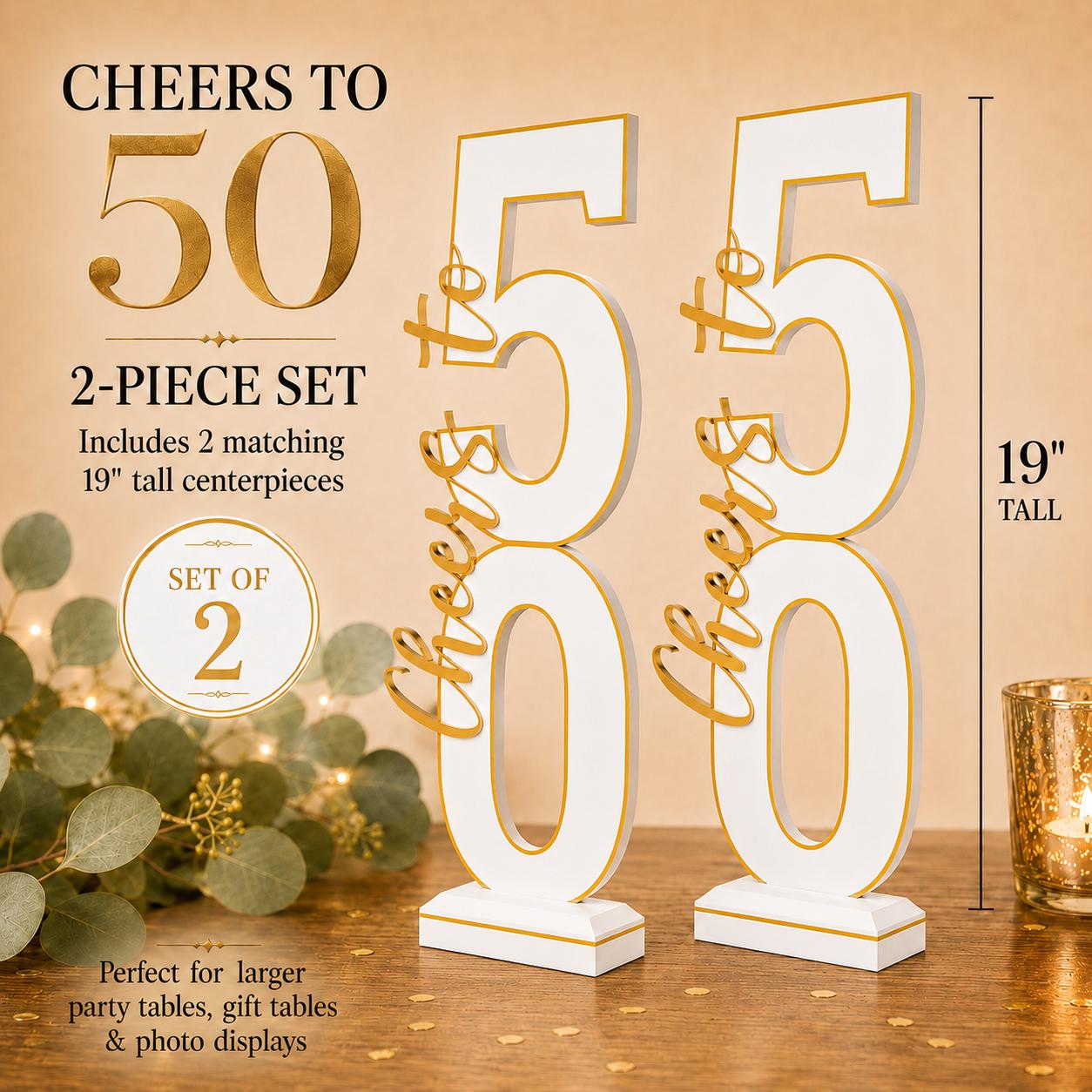 50th Birthday Premium Centerpiece Set