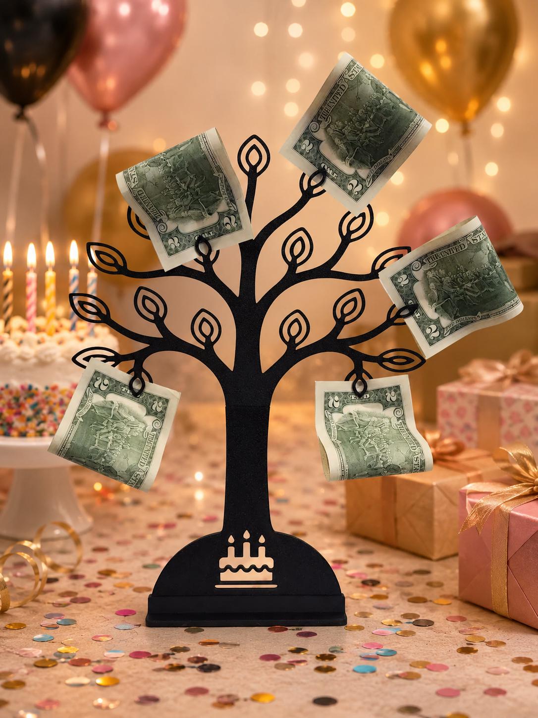 60th Birthday Money Tree Gift Holder
