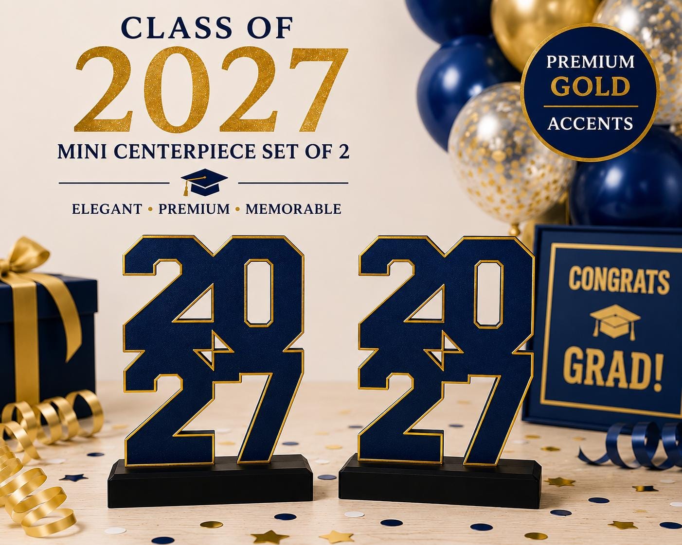 Class of 2027 Graduation Table Decorations