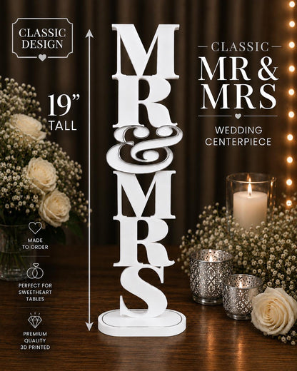 Mr. & Mrs. Wedding Centerpiece
