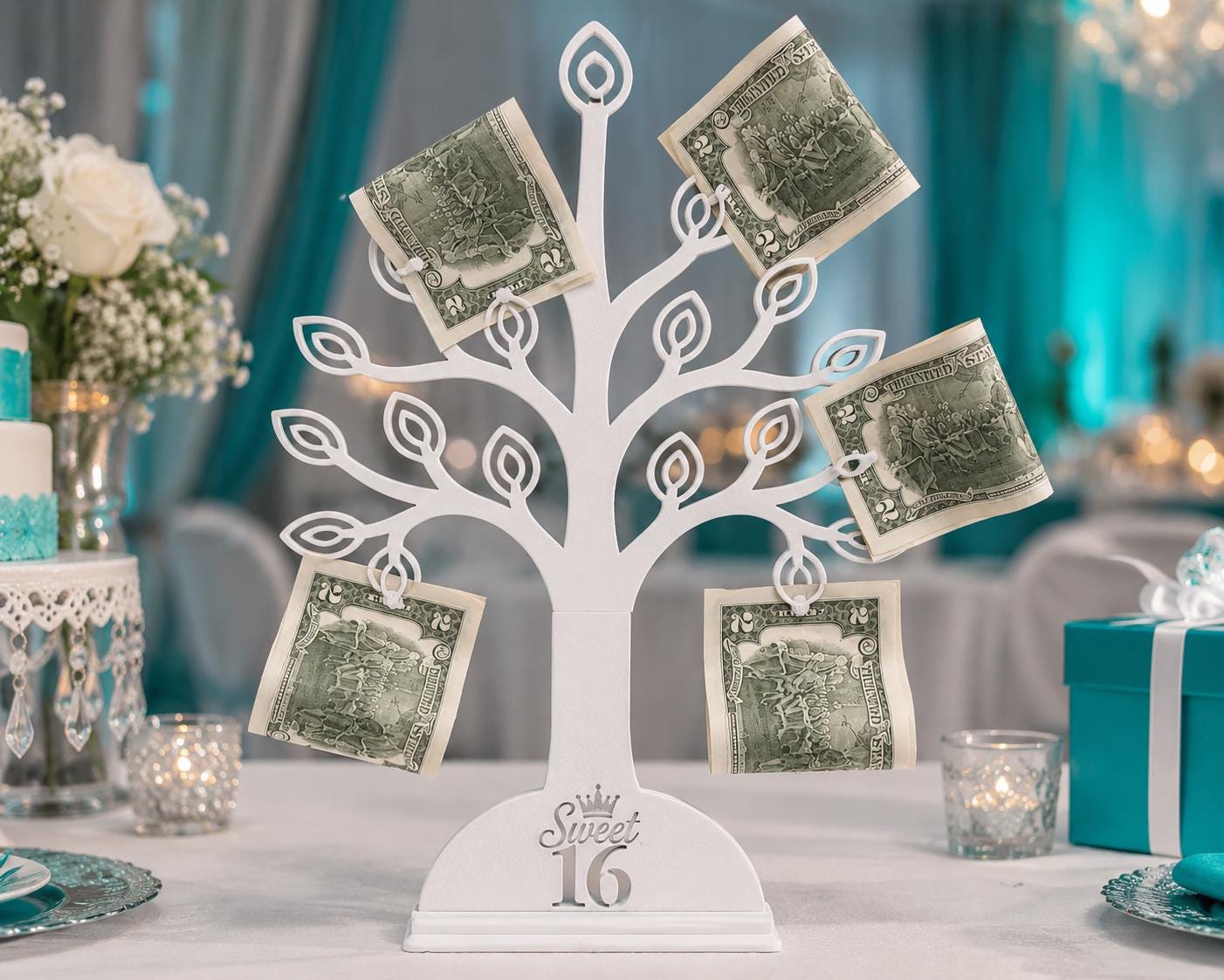 16th Birthday Money Tree Gift Holder
