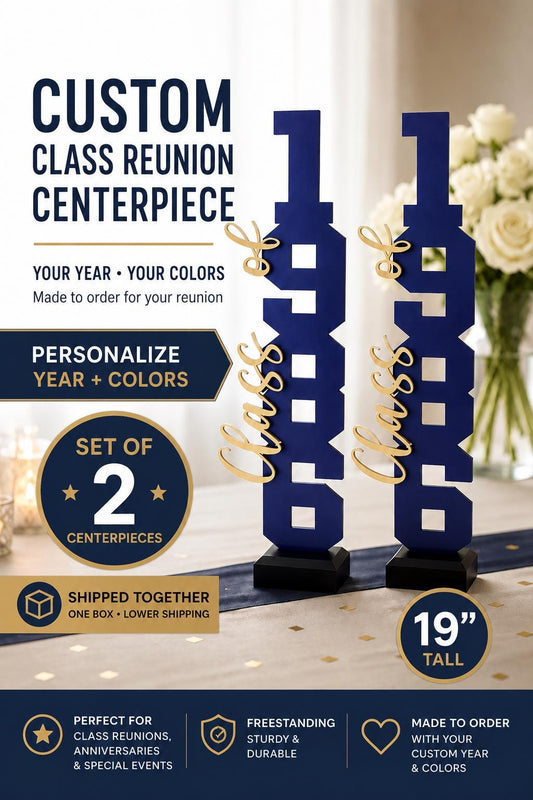 Custom Class Reunion Centerpiece Set