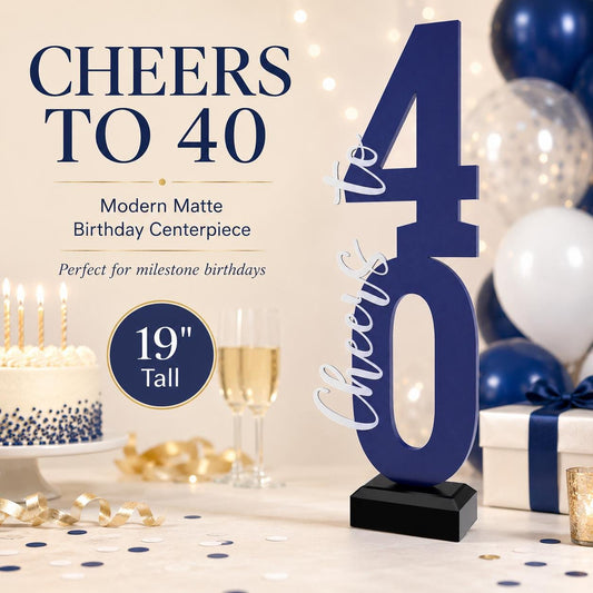 40th Birthday Modern Matte Decorations