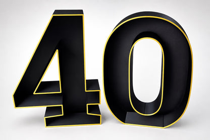 40th Birthday Marquee Table Numbers