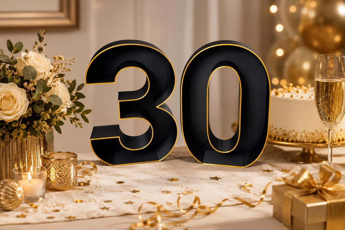 30th Birthday Marquee Table Numbers
