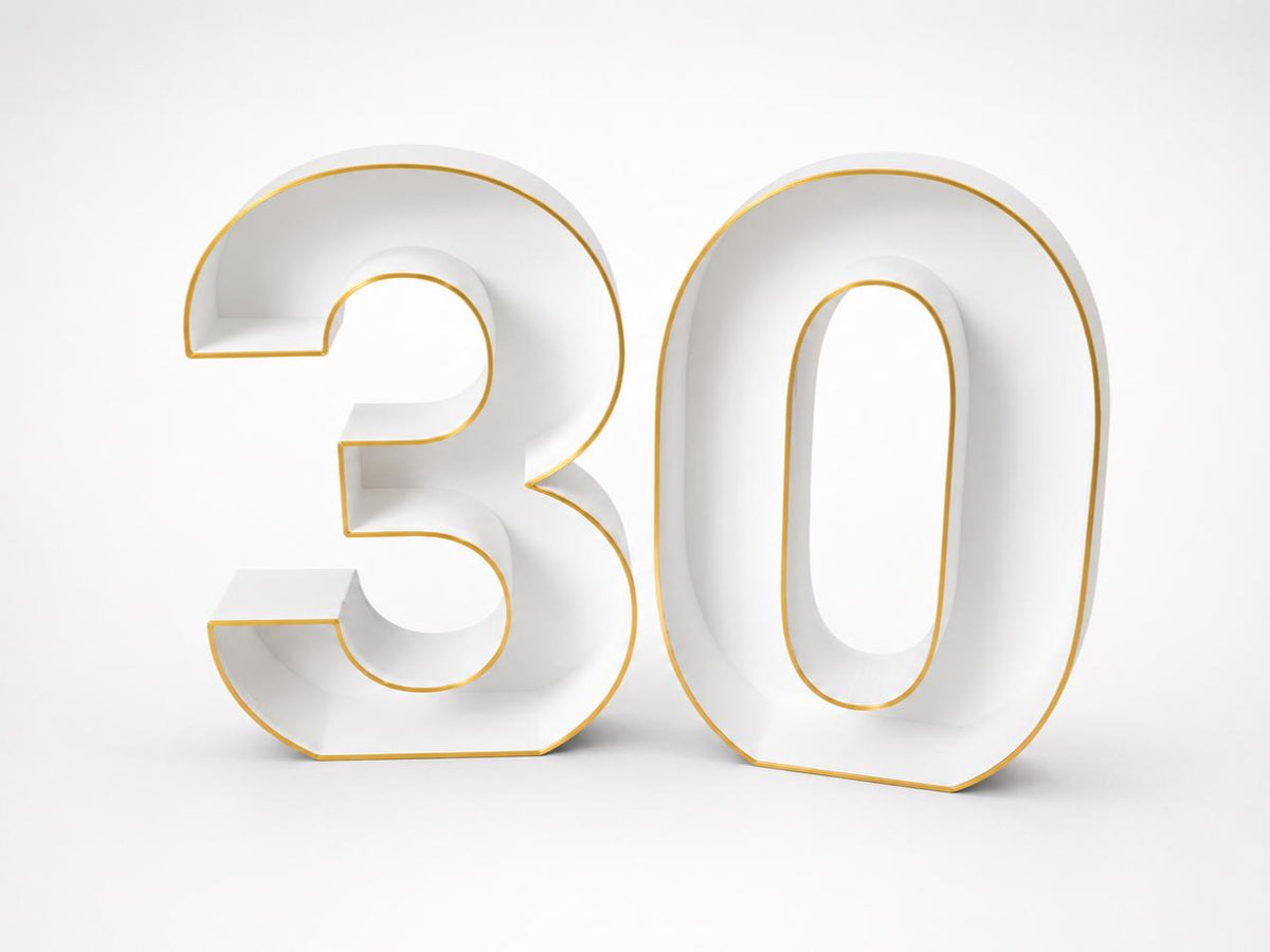 30th Birthday Marquee Table Numbers