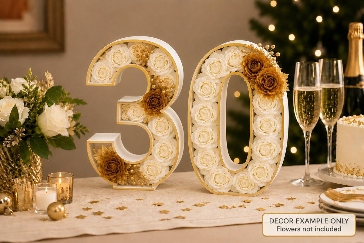 30th Birthday Marquee Table Numbers