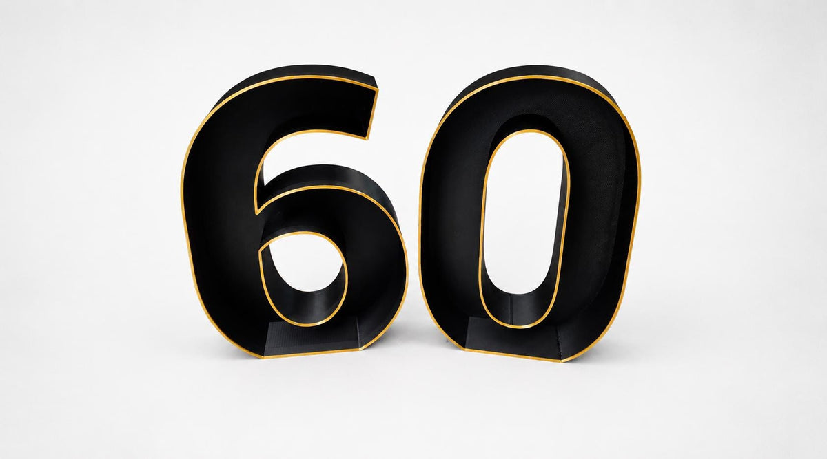 60th Birthday Marquee Table Numbers
