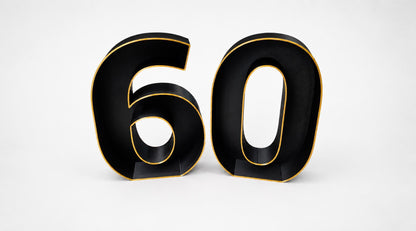 60th Anniversary Marquee Table Numbers