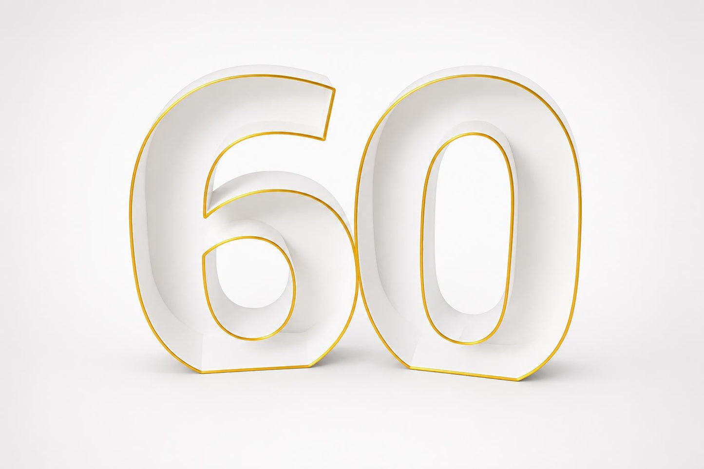 60th Anniversary Marquee Table Numbers