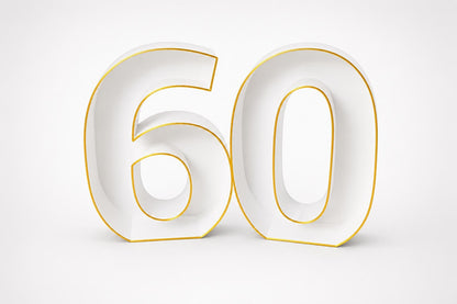 60th Anniversary Marquee Table Numbers