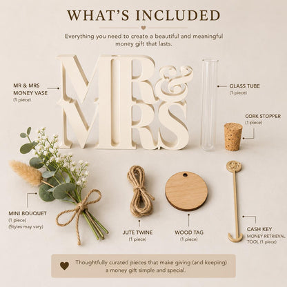 Mr. & Mrs. Wedding Money Bouquet