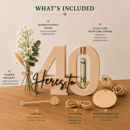 40th Birthday Money Gift Holder