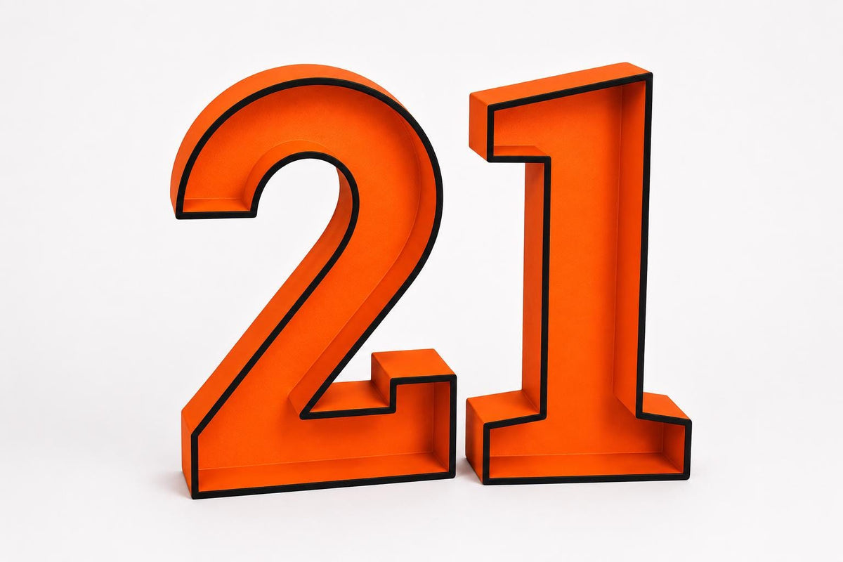 21st Birthday Marquee Table Numbers