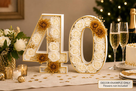 40th Birthday Marquee Table Numbers