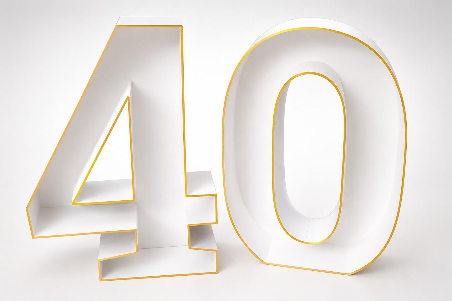40th Birthday Marquee Table Numbers