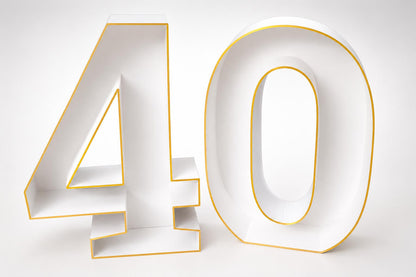 40th Birthday Marquee Table Numbers