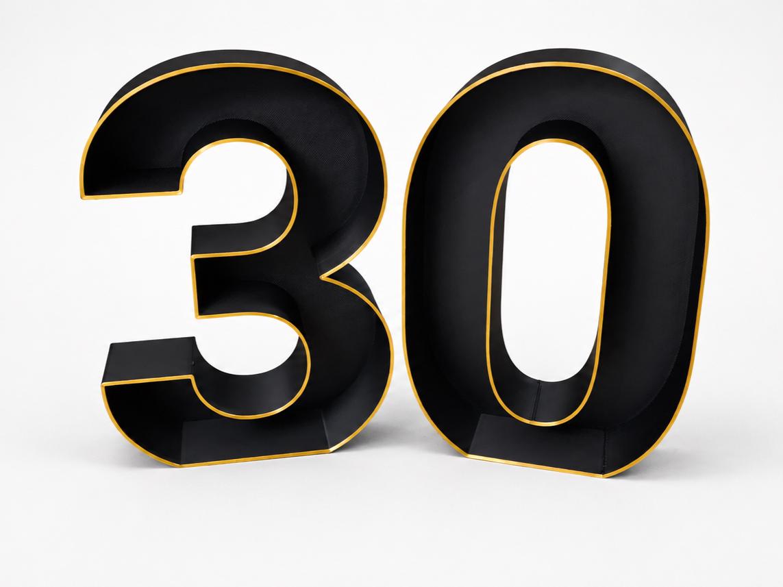 30th Birthday Marquee Table Numbers