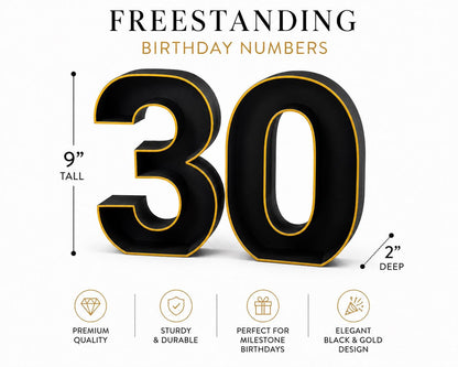 30th Birthday Marquee Table Numbers