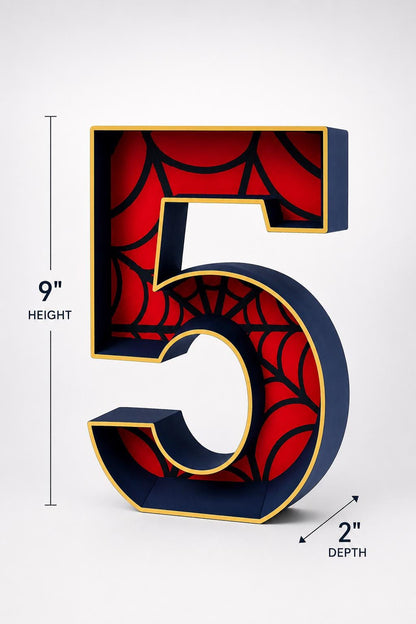 Superhero Birthday Number Display