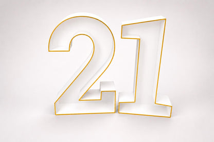 21st Birthday Marquee Table Numbers