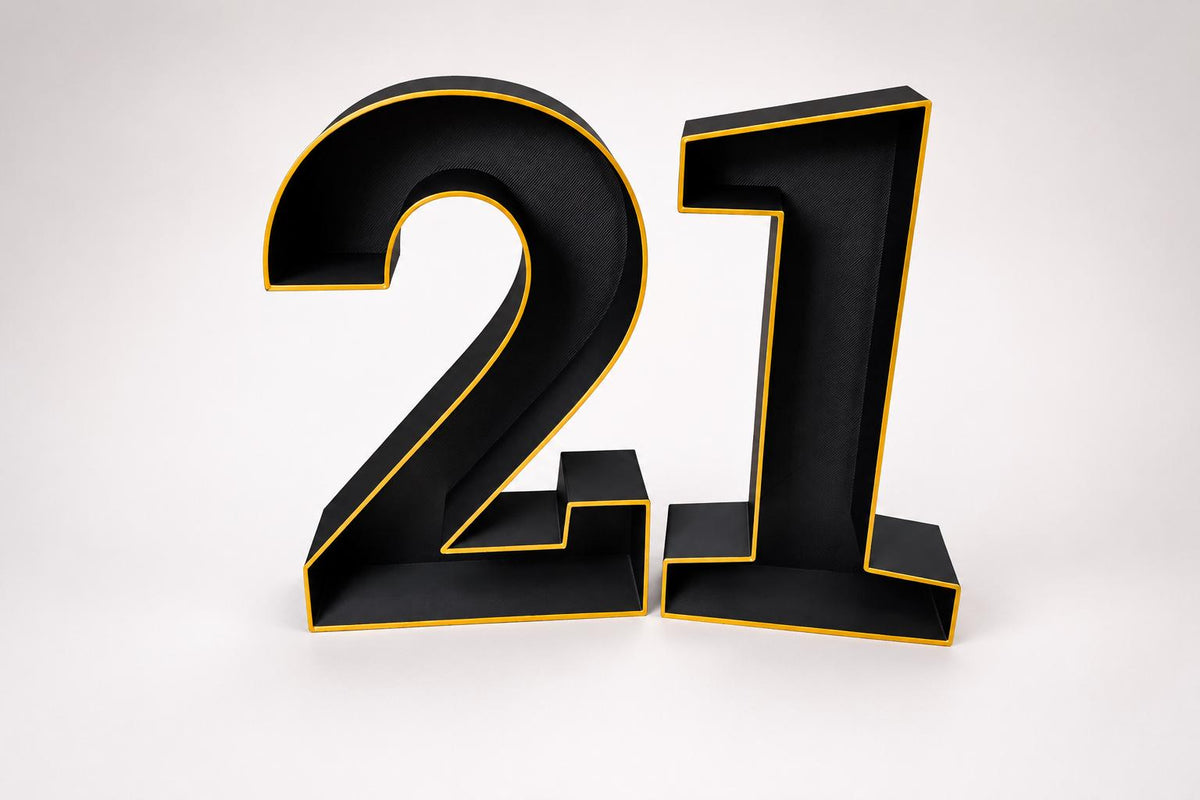 21st Birthday Marquee Table Numbers